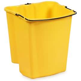 PLASTIC PRINCE Dirty Water Bucket for 35-QT Commercial Yellow Mop Bucket and Side Press Wringer, Yellow