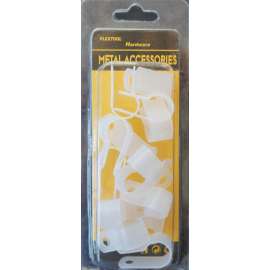 Plextool R-Shape Plastic Wire Fixation Clamp 10.4mm=3/8", 16pcs/PK, 24 PK/Box, Total 384pcs (PLX00699)