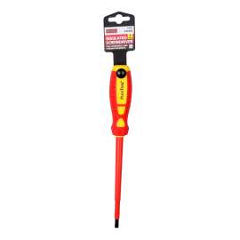 Plextool 1/4"x6" Slotted Insulated Electrical Magnetic Screwdriver (6.5x150) (PLX00282)