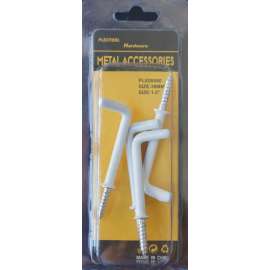 Plextool Plastic Square Hook Screw 1.5", 5pcs/PK, 24 PK/Box, Total 120pcs (PLX00680)