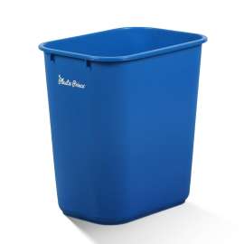 PLASTIC PRINCE Trash Can, Blue Plastic Rectangular 7 Gallon Wastebasket for Kitchen Bathroom Office, Garbage Can Fits Under Desk Cabinet Sink - 28 Quart
