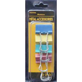 Plextool Binder Clips Assorted Colors 1", 4pcs/PK, 24 PK/Box, Total 96pcs (PLX00521)