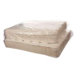 PLASTIC PRINCE 62" x 13" x 94" Queen Size Clear Mattress Bags, 30/Case