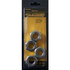 Plextool Hex Nut, Size M12, 4pcs/PK, 24 PK/BOX, Total 96pcs (PLX00822)