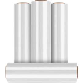 PLASTIC PRINCE 18" x 1500 ft 80 Gauge 4 Rolls Pallet Hand Shrink Wrap Stretch Wrap High Quality 4 Pack