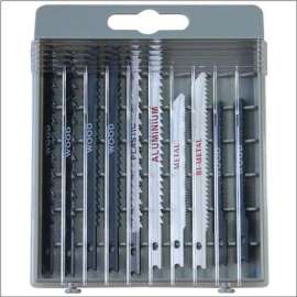 Forge Assorted U-Shank Jig Saw Blade Set for Wood, Plastic and Metal Cutting, 10-Pack