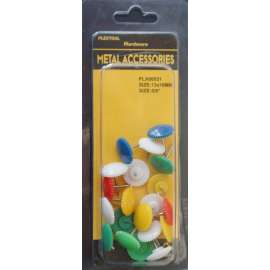 Plextool Push Pins Flat Head 5/8", 20pcs/PK, 24 PK/Box, Total 480pcs (PLX00531)
