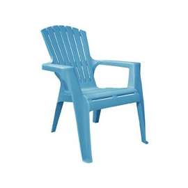 Adams 8460-21-3731 Kids Adirondack Chair, 50 lb Weight Capacity, Polypropylene Frame, Pool Blue Frame