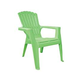 Adams 8460-08-3731 Kids Adirondack Chair, 50 lb Weight Capacity, Polypropylene Frame, Summer Green Frame