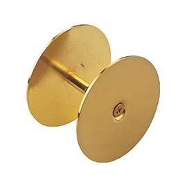 ProSource HSH-021-PS Hole Cover Plate, Steel, Polished Brass, For: 1-3/8 to 2 Thick Doors in