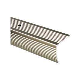 M-D 43880 Stair Edging, 73.63 in L, 2 in W, Aluminum, Pewter