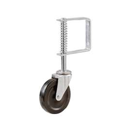 Shepherd Hardware 9785 Swivel Gate Caster, 4 in Dia Wheel, Hard Rubber Wheel, 125 lb