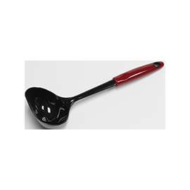 CHEF CRAFT 12160 Soup Ladle, 8 oz Volume, 12 in OAL, Nylon, Black/Red