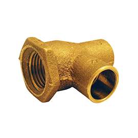EPC 10151190 Pipe Tee, 1/2 in, Sweat x Female x Sweat, Brass