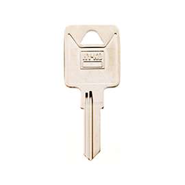 HY-KO 11010TM2 Key Blank, Brass, Nickel, For: Trimark Cabinet, House Locks and Padlocks