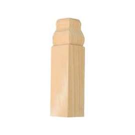Waddell IBTB52 Trim Block Moulding, 6-1/2 in L, 1-1/8 in W, 1-1/8 in Thick, Pine Wood