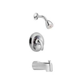 Moen Adler Series L82694EP Tub and Shower Faucet, Standard Showerhead, 2 gpm Showerhead, 2 Spray Settings, 1-Handle