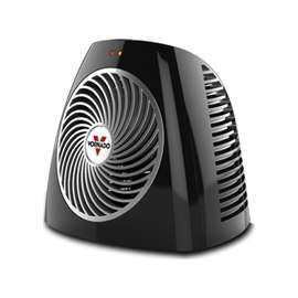 VORNADO VH101 Series EH1-0105-06 Personal Vortex Heater, 6.25 A, 120 V, 375/750 W, 5120 Btu Heating, Black