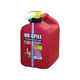 No-Spill 1405 Gas Can, 2.5 gal Capacity, Plastic, Red