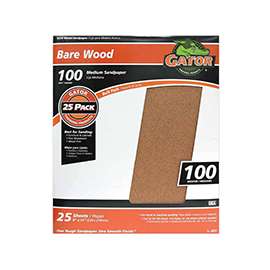 Gator 3276 Sanding Sheet, 11 in L, 9 in W, 100 Grit, Garnet Abrasive
