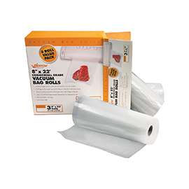 Weston 30-0201-W Vacuum Seal Bag Roll, Plastic, Clear