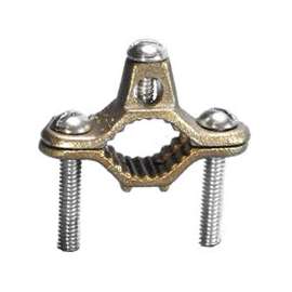 nVent ERICO CWP1J Pipe Clamp, Clamping Range: 1/2 to 1 in, #10 to 2 AWG Wire, Silicone Bronze