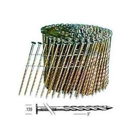 Bostitch C10S120DG Framing Nail, 3 in L, 11 Gauge, Steel, Thickcoat, Round Head, Screw Shank