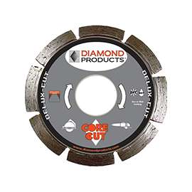 DIAMOND PRODUCTS 21002 Circular Saw Blade, 4-1/2 in Dia, 7/8 in Arbor, Applicable Materials: Concrete