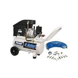 PULSAR PCE6060K Portable Air Compressor, 6 gal Tank, 3.5 hp, 120 V, 115 psi Pressure, 5.2 cfm Air
