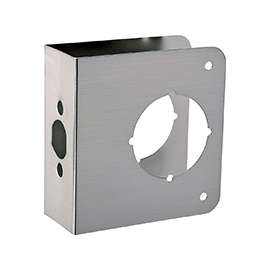 ProSource HSH-046SBN-PS Door Reinforcer, 2-3/4 in Backset, 1-3/4 in Thick Door, Steel, Satin Nickel, 4-1/2 in H