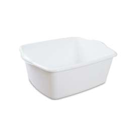 Sterilite 06588012 Dish Pan, 18 qt Volume, 17-1/2 in L, 14-1/4 in W, 7 in H, Plastic, White