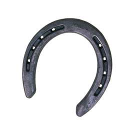 Diamond Farrier 1PLAINB Horseshoe, 5-1/4 in L, 5 in W, 5/16 in Thick, Steel