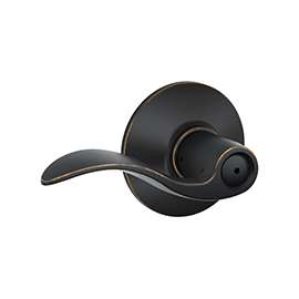 Schlage Accent Series F40ACC716 Privacy Lever, Zinc, Aged Bronze