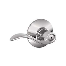Schlage Accent Series F40 ACC 625 Privacy Lever, Brass, Chrome