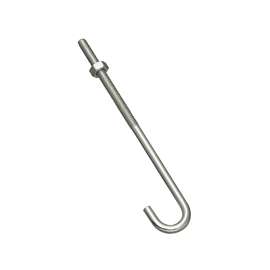 National Hardware 2195BC Series N232-900 J-Bolt, 1/4 in Thread, 3 in L Thread, 6 in L, 100 lb Working Load, Steel, Zinc