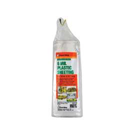 Frost King P1025/6 Polyethylene Sheeting, 25 ft L, 10 ft W, Clear