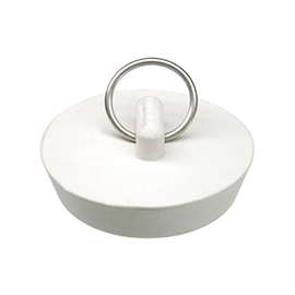 Danco 88272 Drain Stopper, Rubber, White, For: 1-3/4 in Drain, Universal Sink