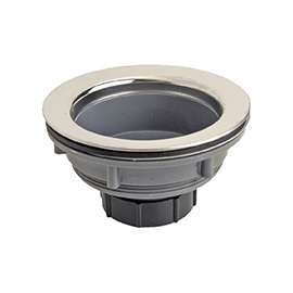 Danco 88287 Basket Strainer Assembly, 3-1/2 in Dia, Plastic, Chrome, For: 3-1/2 in Drain Opening Sink