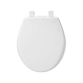 Mayfair 87SLNL 000 Toilet Seat, Round, Plastic, White