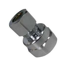 Exclusively Orgill PMB-259-3L Water Supply Connector, 1/2 x 3/8 in, FIP x Compression, Brass, Chrome