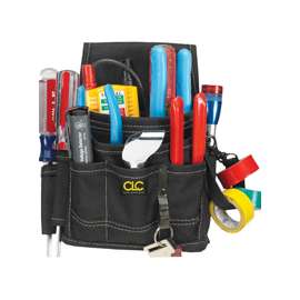 CLC Tool Works Series 1503 Pouch, 9-Pocket, Polyester, Black, 6 in W, 9 in H, 3 in D