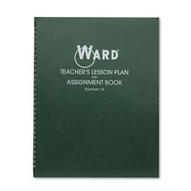 Lesson Plan Book, Wirebound, 6 Class Periods/Day, 11 x 8-1/2, 100 Pages, Green
