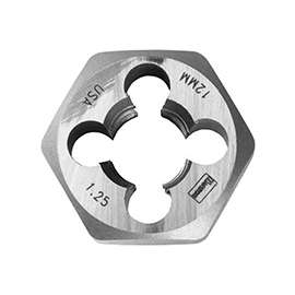 IRWIN 9742 Metric Die, M12-1.25 Thread, Fine Thread, Right Hand Thread, HCS