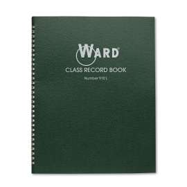 Class Record Book, 38 Students, 9-10 Week Grading, 11 x 8-1/2, Green