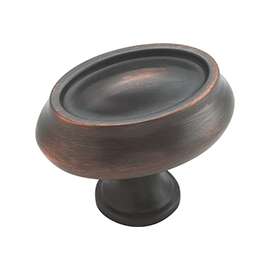 Amerock BP26127ORB Cabinet Knob, 1-3/16 in Projection, Zinc, Oil-Rubbed Bronze