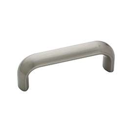 Amerock BP53009G10 Drawer Pull, 3-3/8 in L Handle, 1-3/16 in Projection, Zinc, Satin Nickel