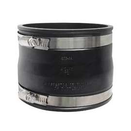ProSource Coupling, 4 x 4 in, PVC, Black