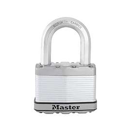 Master Lock Magnum Series M15XKADLF Padlock, Keyed Different Key, 14/32 in Dia Shackle, 1-1/2 in H Shackle, Zinc