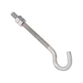 National Hardware 2163BC Series N221-713 Hook Bolt, 5/16 in Thread, 5 in L, Steel, Zinc, 115 lb Working Load