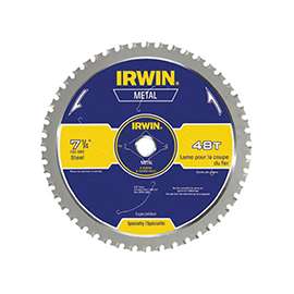 IRWIN 4935555 Blade, 7-1/4 in Dia, 5/8 in Arbor, 48-Teeth, Carbide Cutting Edge